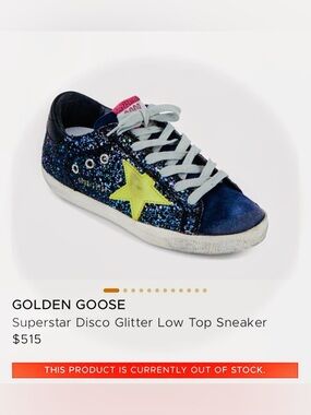 GOLDEN GOOSE Superstar Disco Glitter Low Top Women’s Sneaker size 40 (US 9.5)